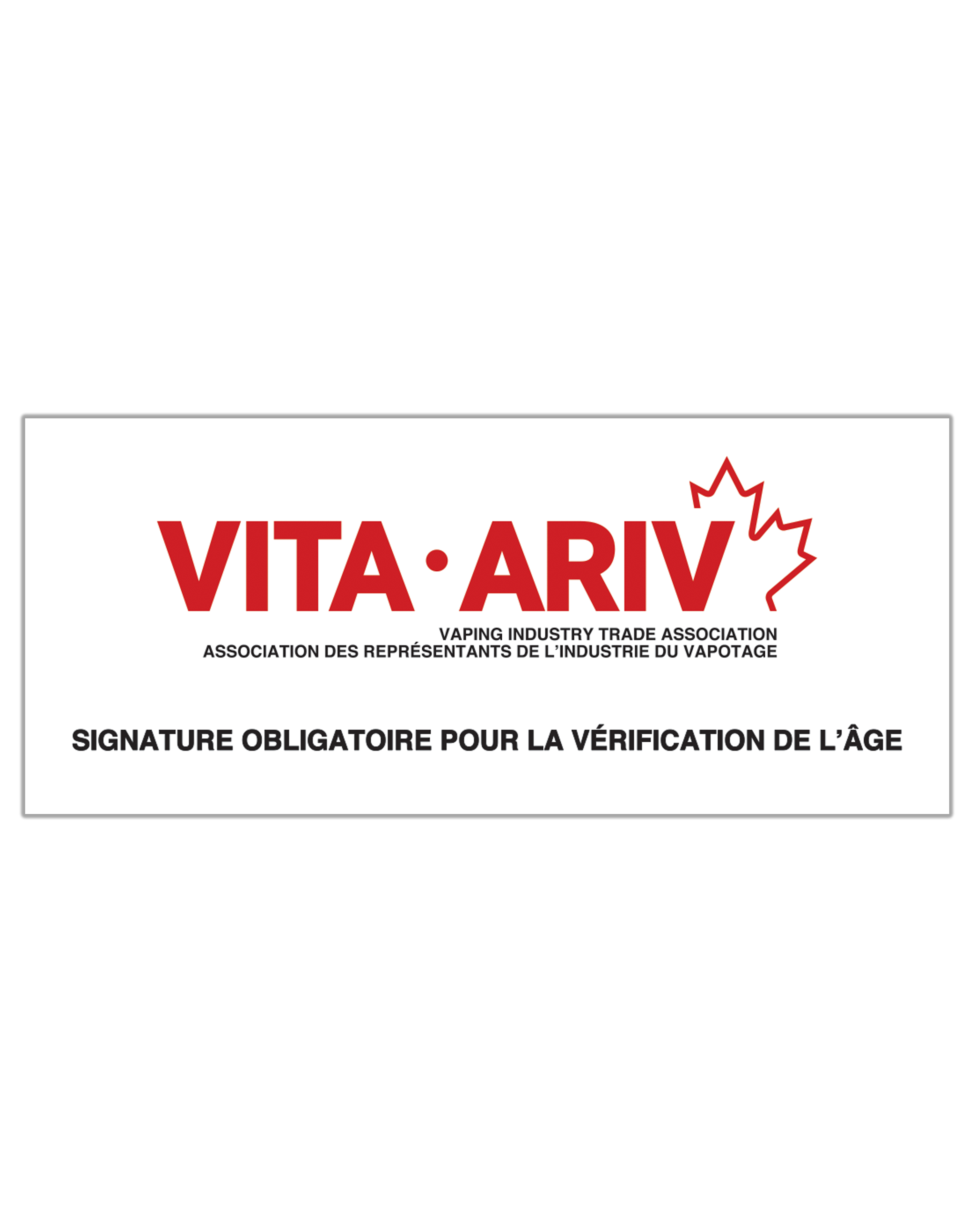 Age Verification Signage (French)