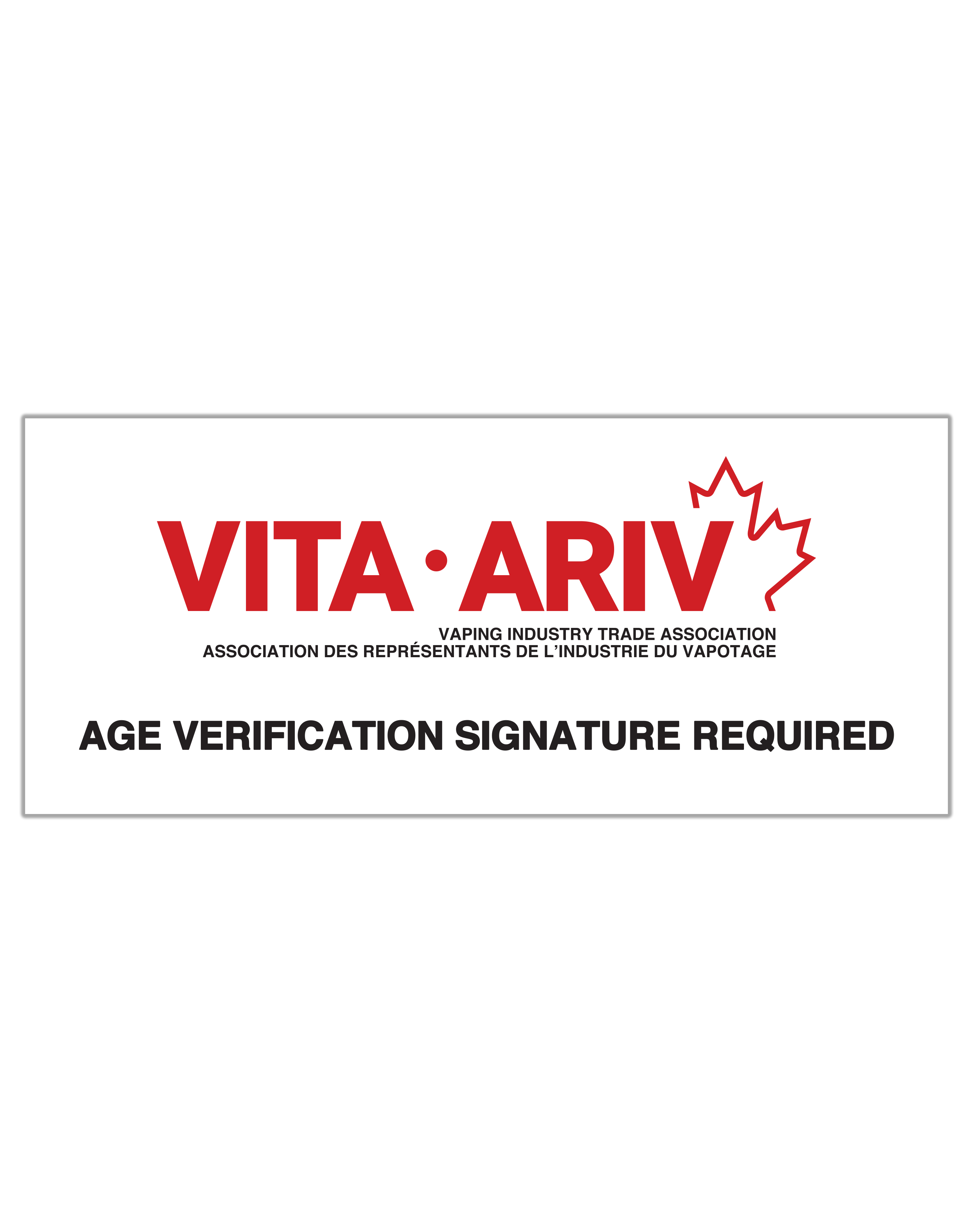 Age Verification Signage (English)